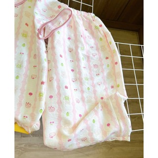 Bộ ngủ cộc tay áo cổ sen dễ thương Cotton, Xô muslin, Lụa, Đũi, Tôn, Lanh, Kate thô DBTK
