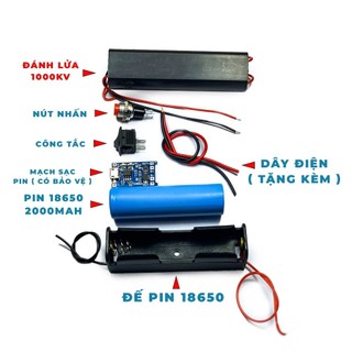 [COMBO ĐỦ BỘ LOẠI TỐT] Kích Điện Cao Áp, Vào 3V7-6V ra 400KV/1000KV - Module tăng áp hàng chưa hàn sẵn