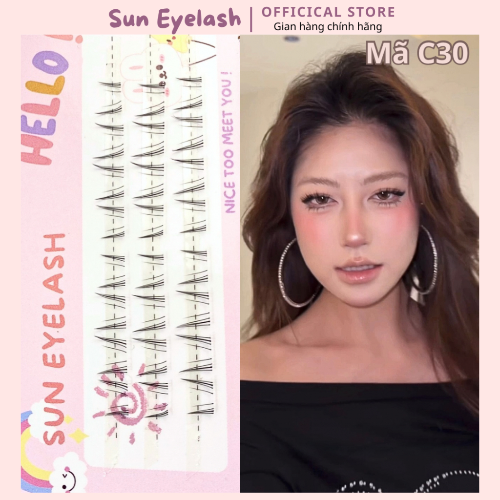 [Tặng keo, nhíp] [Hỏa tốc] Mi dưới truyện tranh, C30 Mi tự nối tại nhà nỏi bật, mi douyin