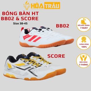 Giày Bóng Bàn Cầu Lông Bóng Chuyền giày Thể dục BB02 và SCORE Hoả Trâu đế cao su bền chắc chắn 