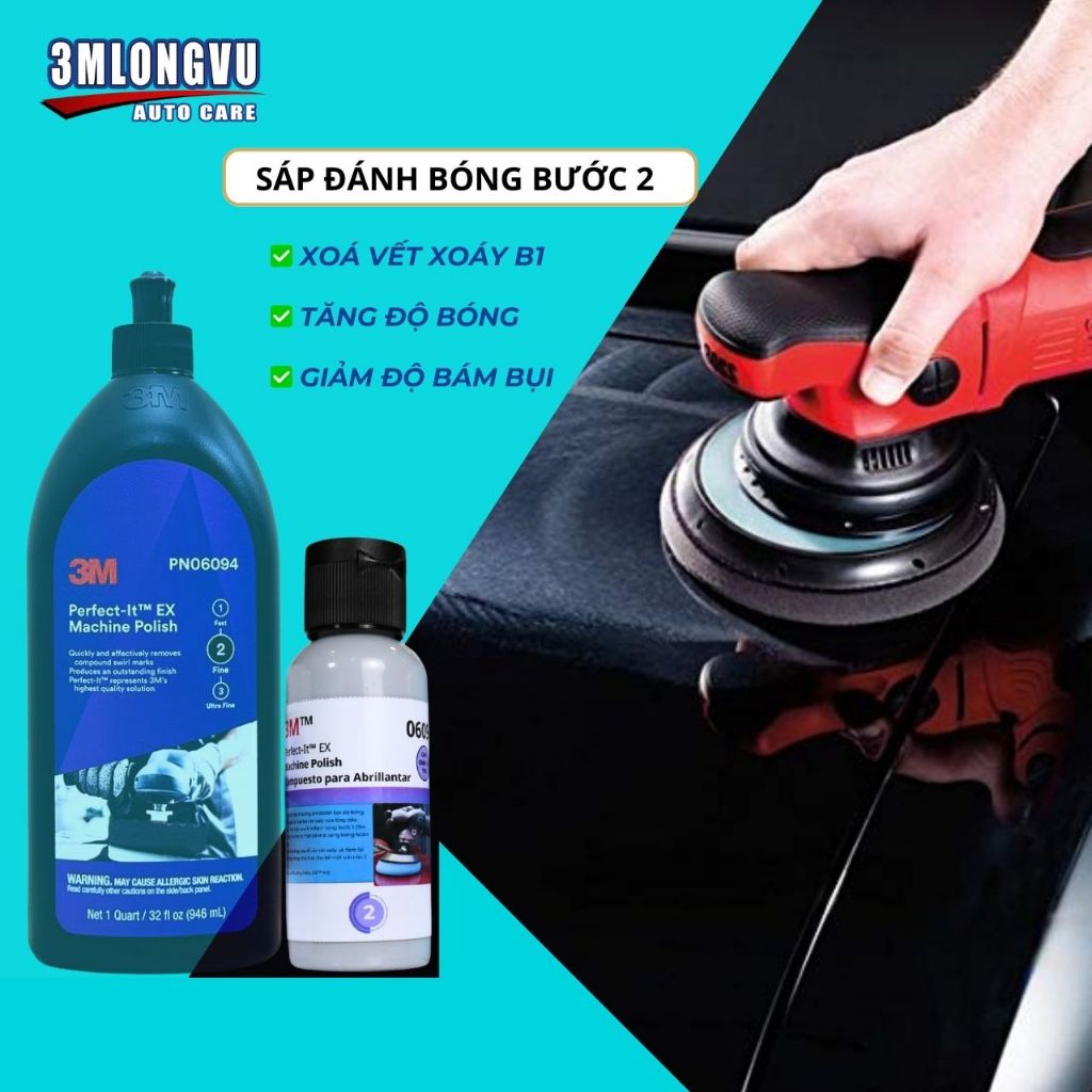 Dung dịch đánh bóng ô tô bước 2 3M 06094 sáp đánh bóng Epoxy Resin - Chiết lẻ 70G