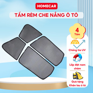 Rèm Che Nắng Ô Tô 4 Cửa Thông Minh Tự Cuốn Tấm Che Nắng Kính Nam Châm Cao Cấp Dạng Lưới Tiện Dụng