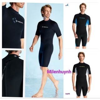 Đồ bơi giữ nhiệt 1.5mm dành cho nam hiệu Dive & Sail D132214M-EU D132213M 3 màu xanh, xám, đen phong cách thể thao