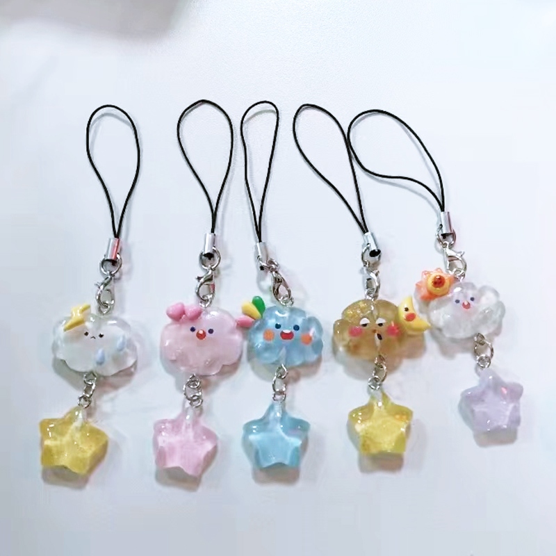 lichee1🌷Dây Đeo Điện Thoại Màu Kẹo Ngọt Hình Đám Mây Ngôi Sao Đám Mây Hoạt Hình Đáng Yêu Cho Nữ | BigBuy360 - bigbuy360.vn