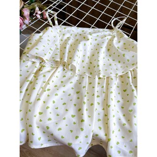 Bộ ngủ nữ ngắn áo 2 dây dễ thương chất Đũi, Tole, Lụa Mango mềm mại mặc mát