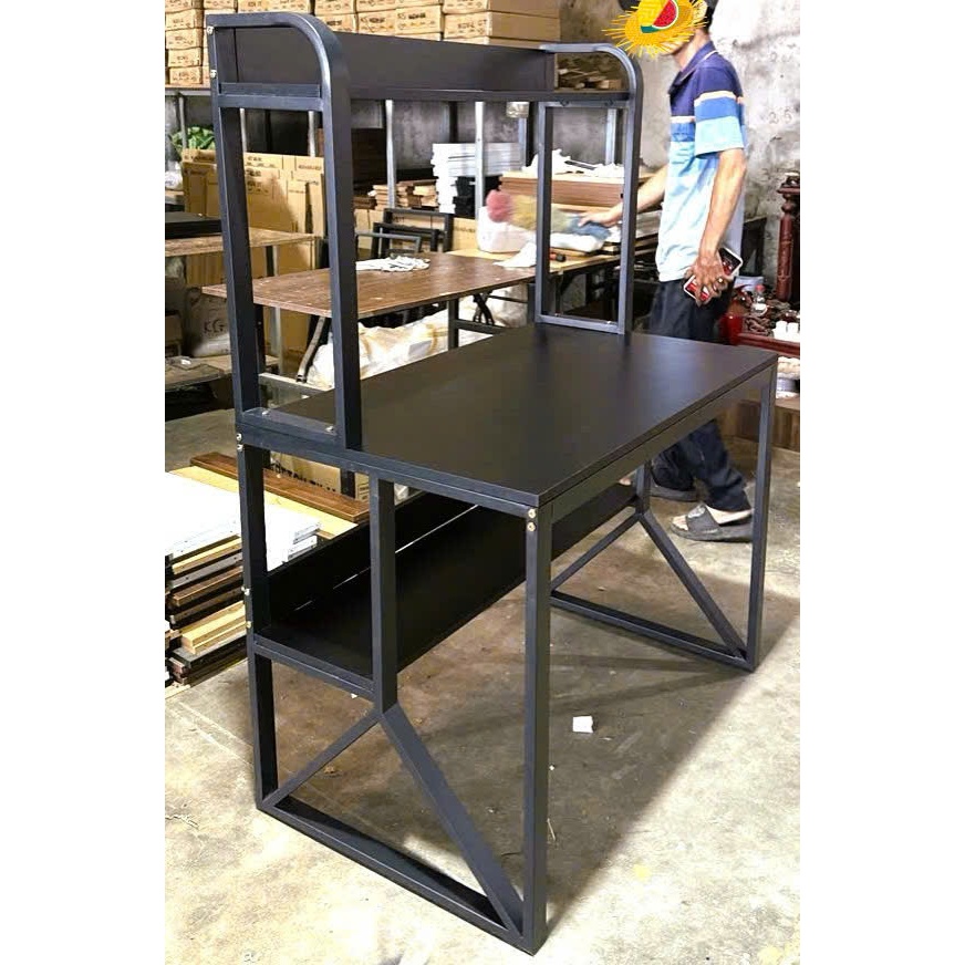 [HUONG GIANG FURNITURE] Bàn Làm Việc Có Kệ Sách BKS Chân Sắt Mặt Gỗ MDF – Hiện Đại, Đa Năng, Tiện Lợi | BigBuy360 - bigbuy360.vn