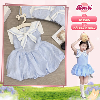 [XK] Váy cho bé gái BONBI, đầm hè cho bé, váy bí dáng bom siêu xinh, bé mặc đi chơi, đi biển