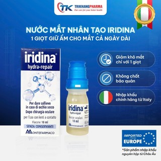  Nước mắt nhân tạo Iridina dung dịch nhỏ mắt chuyên biệt mổ cận giảm mỏi giữ ẩm phục hồi bảo vệ mắt 