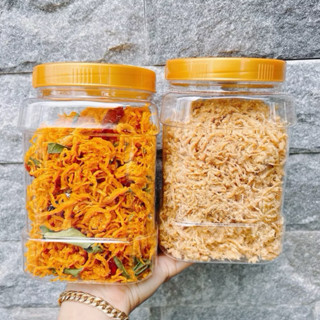 1 Hủ Chà Bông Heo Xù 500g + 1 Hủ Khô Gà Lá Chanh 500g - Loại Ngon