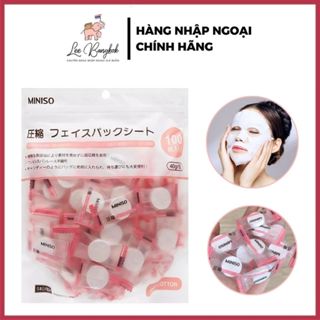 Túi 100 Viên Mặt Nạ Giấy Nén Miniso Mask Dưỡng Da Cấp Ẩm, Thải Độc Và Làm Dịu Da Nhanh Chóng Hàng Nhật Bản LEEBANGKOK84