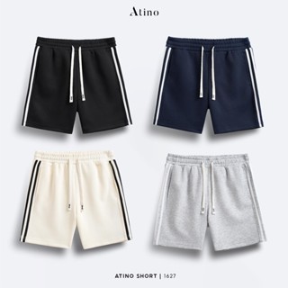 Quần Short Nam Trơn Phối Sọc ATINO Chất Liệu Thoáng Mát Dáng Trẻ Trung Form Fitted L.5.1627