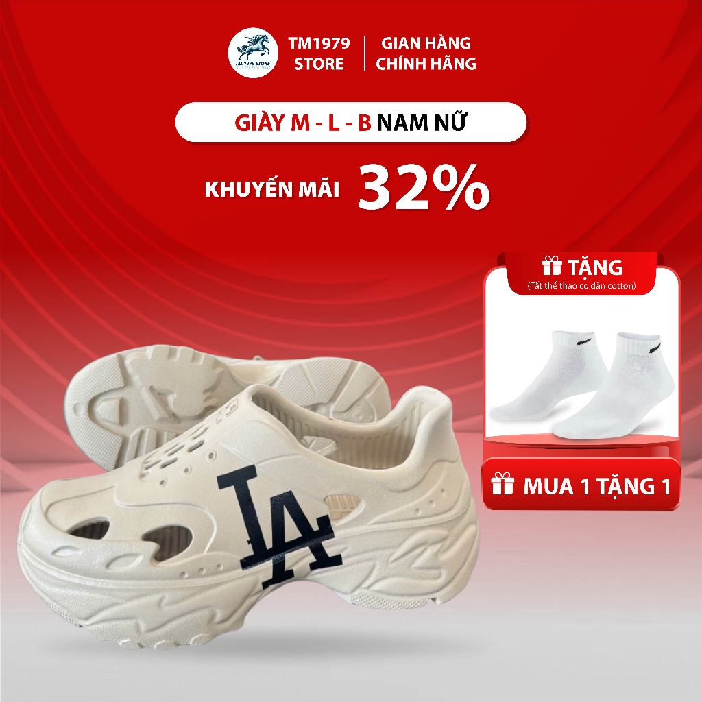 Giày M-L-B Nam Nữ, Đúc Nguyên Khối Kiểu Dáng Unisex Hottrend, Chống Trơn Trượt Đi Nước Thoải Mái