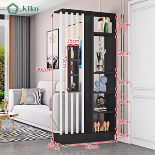  Kệ Vách Ngăn Nhiều Tầng có hộc trên lam 80cm Đơn Giản KiKo - Gỗ MDF 15mm Lõi Xanh Chống Ẩm 