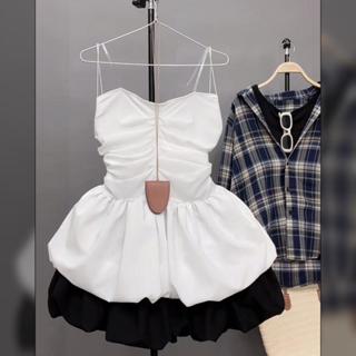 Set bộ tiểu thư bigsize nữ áo kiểu trễ vai dáng babydoll kèm chân váy bí vải mềm mát - SET(A186+CV411)