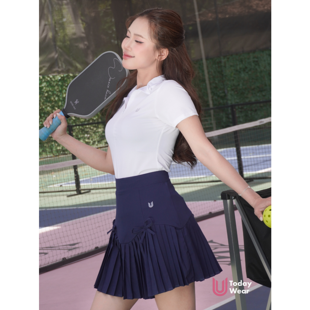 [Xả Hàng Giá Sốc] Chân váy xếp ly Emmi Skirt Today U Wear dáng chữ A sporty 2 lớp có bảo hộ thể thao cầu lông tennis | BigBuy360 - bigbuy360.vn
