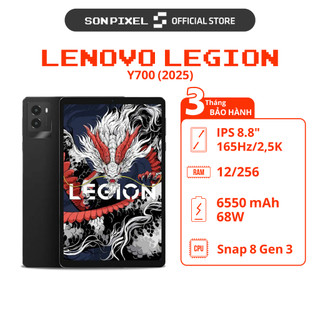  Lenovo Legion Y700  2025  Chip Snapdragon 8 Gen 3 8.8 inches 165Hz Ram 12GB 256G Pin 6550mAh. SonPixel 