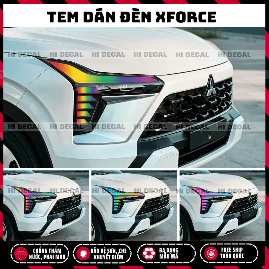 Tem dán đèn Xforce, decal đèn Xforce | Tem Logo stick trang trí cao cấp chống thấm nước bảo vệ đèn