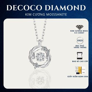  Dây chuyền nữ kim cương moissanite DECOCO kiểm định GRA bạc xi bạch kim The Glory   Kèm túi + hộp + thiệp   