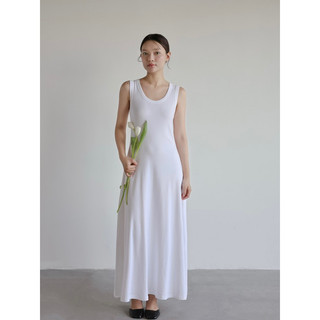  Đầm ba lỗ thun dài basic | SOMS | Mocha Dress 