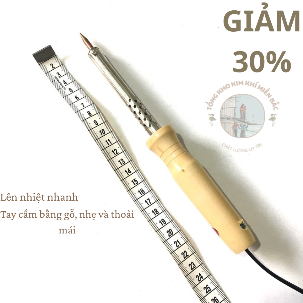 Mỏ hàn, mỏ hàn thiếc, mỏ hàn thiếc cán gỗ hàng cao cấp 40w, mỏ hàn cao cấp 60w