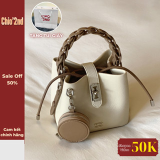 (Sẵn) Túi Xách Nữ Chio2nd Vải Cao Cấp Mẫu Mới, Túi Trống Đeo Vai Nữ Kèm Charm Hot 2025 S37