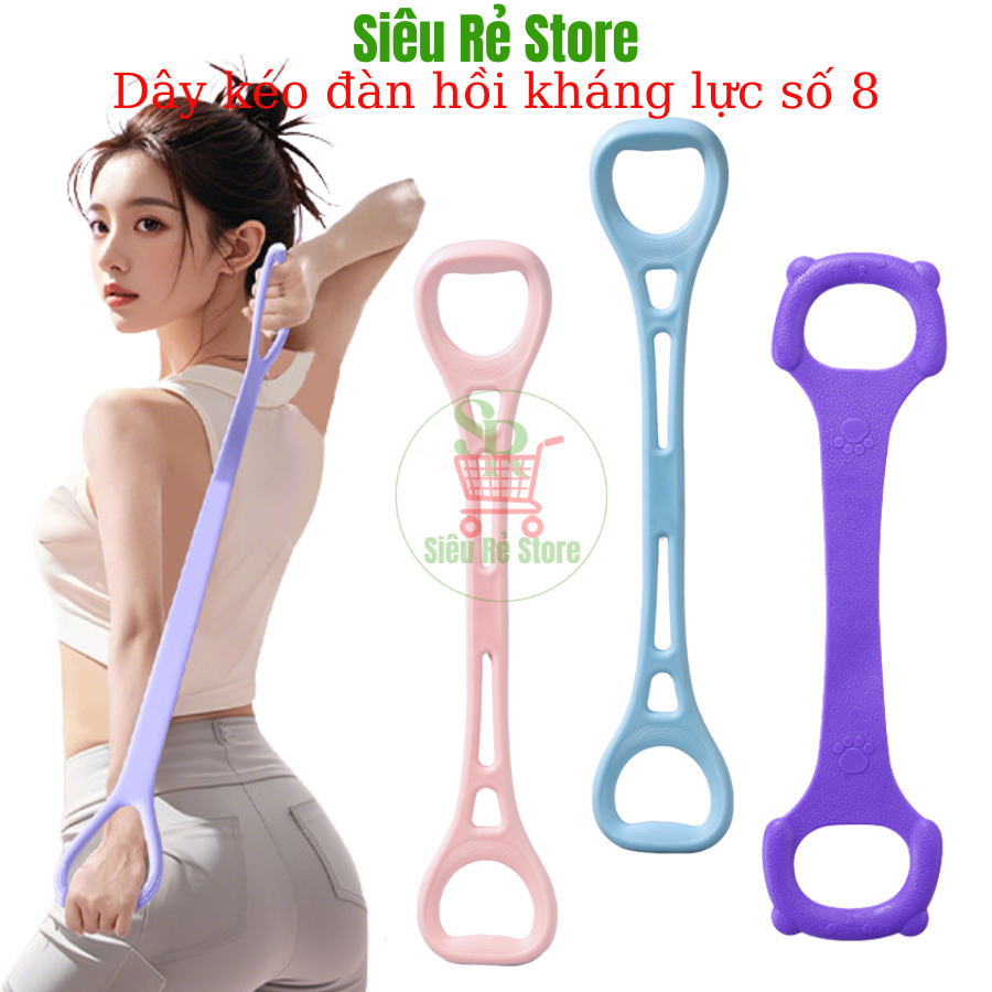Dây kháng lực tập gym Siêu Rẻ Store Dây cao su tập kháng lực bóng đá tập bụng tay chân thể dục số 8