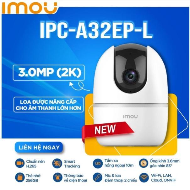 Camera Wifi Trong Nhà IMOU A32/A52/K2MP - Xoay 360, Đàm Thoại 2 Chiều, Còi Báo Động, Bảo Hành 2 Năm