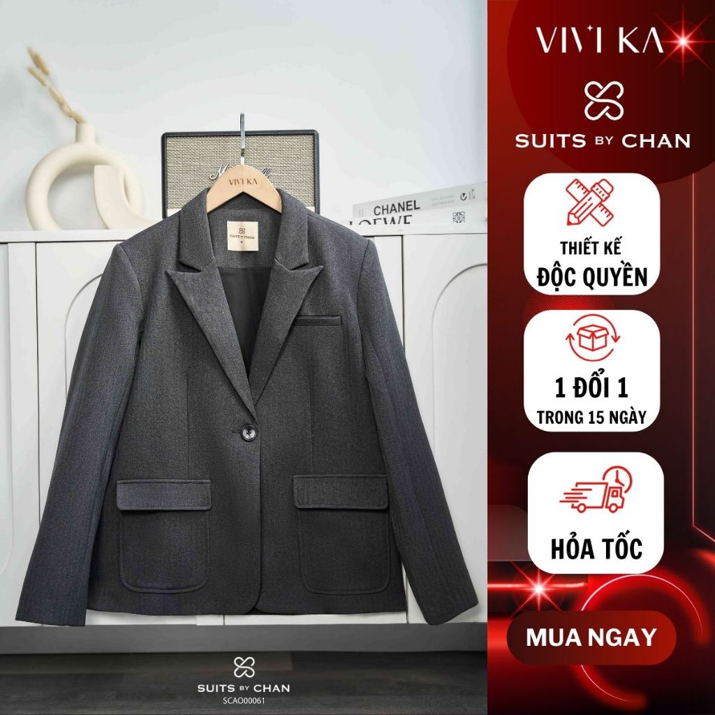 Áo Blazer nữ Alice Blazer SUITS BY CHAN thanh lịch, sang trọng - áo khoác công sở thiết kế đi làm  ,