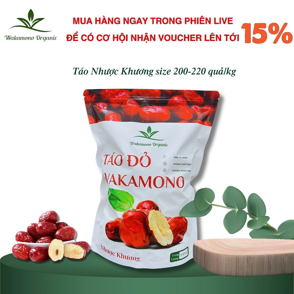  1kg Táo đỏ Nhược Khương hữu cơ size trung 200 - 220 quả kg Wakamono ,mềm dẻo ăn ngon 