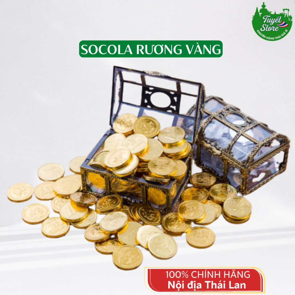 Socola rương vàng 120g, Sôcôla Đồng Tiền Thái Lan