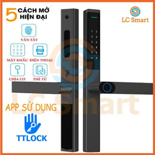 Khóa vân tay cửa nhôm Xingfa thông minh LC-S1 dùng app TTLOCK - Phù hợp cửa nhôm XINGFA và cửa gỗ - BH 12 tháng