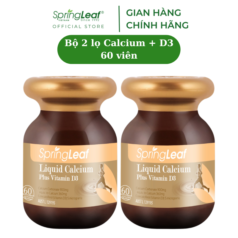 Bộ 2 lọ bổ sung canxi & Vitamin D3 tăng cường canxi, xương chắc khỏe Liquid Calcium Plus Vitamin D3 
