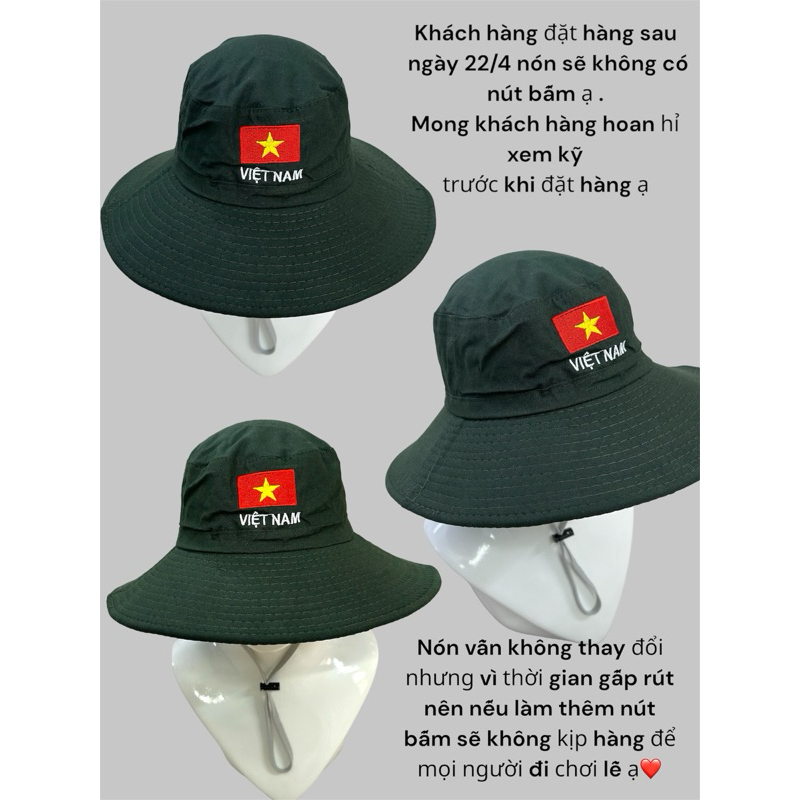 Nón cờ đỏ sao vàng VIỆT NAM - Mũ lưỡi trai / Mũ vành nam nữ
