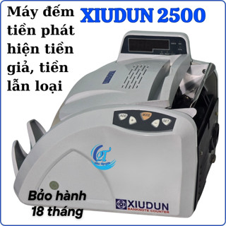 Máy đếm tiền  nhỏ gọn xiudun 2500. Máy đếm tiền phát hiện tiền giả, đếm tổng tiền, chia mẻ cộng dồn