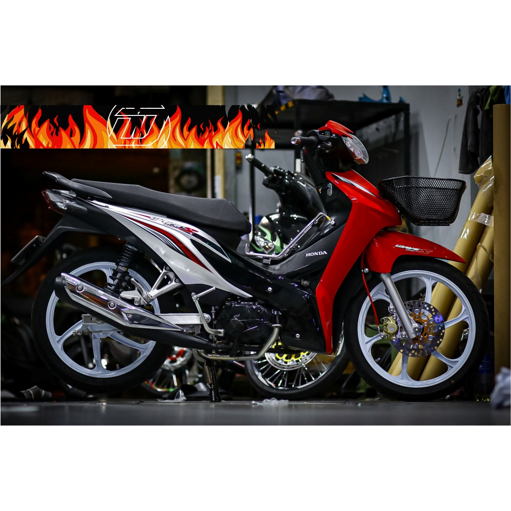 Tem Wave S 110 trắng đỏ đen mới 2025