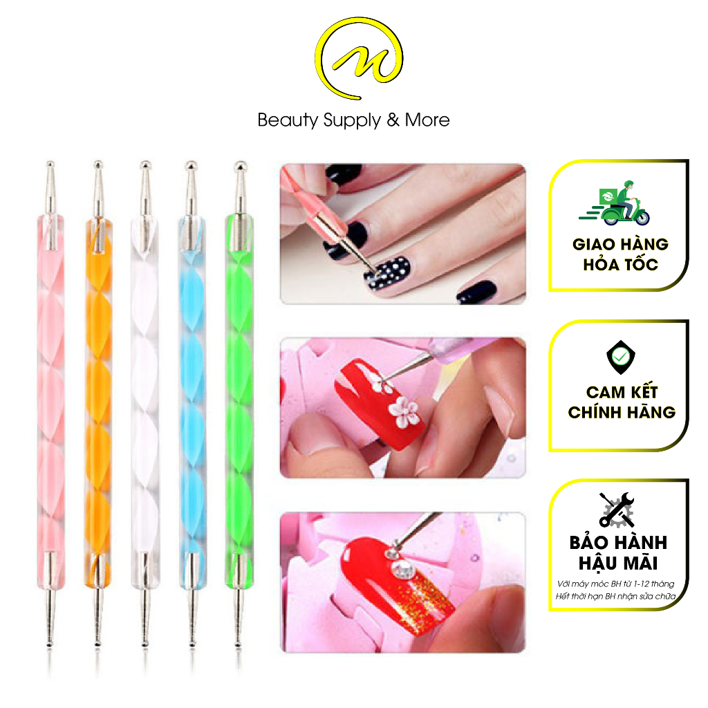 Bộ Chấm Bi 5 Cây 10 Cỡ- Trang trí móng.