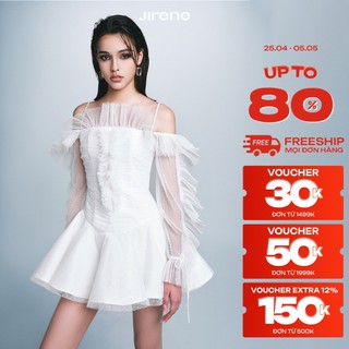 UP TO 80% + VC HOT 150K ||JIRENE Đầm SWAN dài tay hiện đại