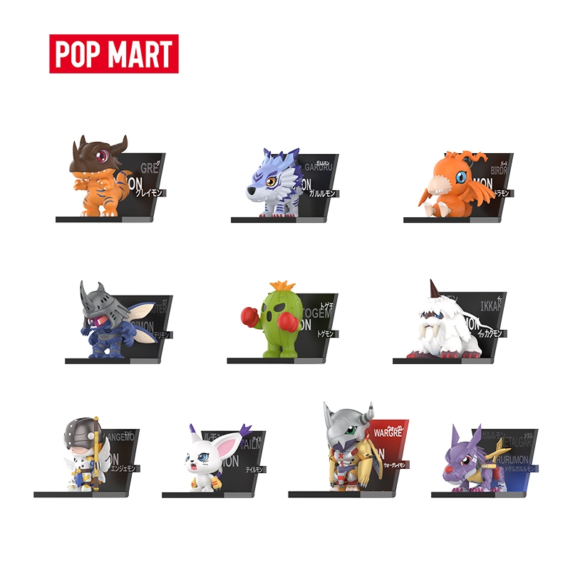 POP MART Digimon Adventure Fridge Magnet Series Figures Blind Box - Whole Set
