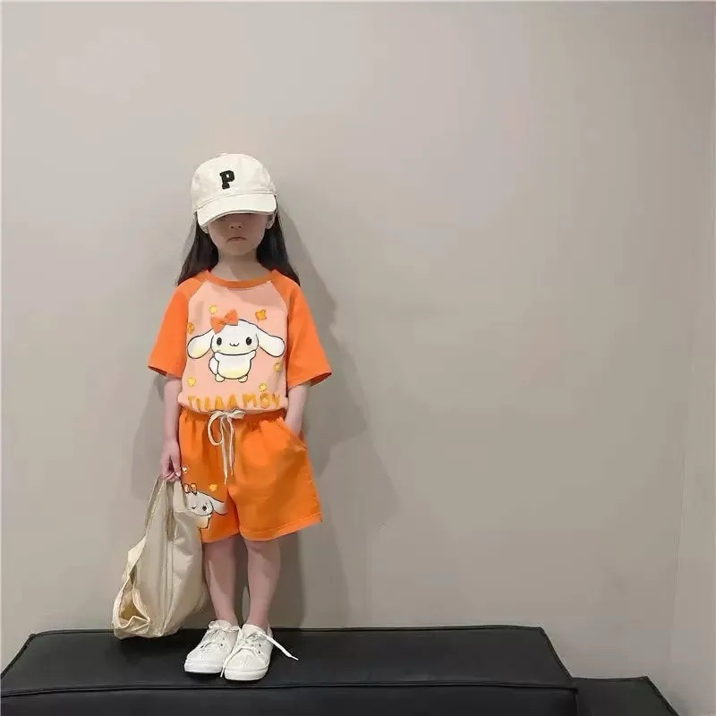 [BBkidsvn] Bộ thun đùi cotton in cinamon bé gái 35kg - 40kg