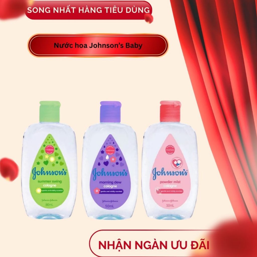  Nước hoa Johnson Baby 50ml 125ml Nước hoa Em bé Dầu thơm cho bé 