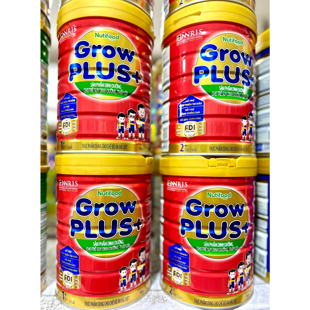 Sữa Nutifood Grow Plus Đỏ 900G cho bé suy dinh dưỡng, thấp còi