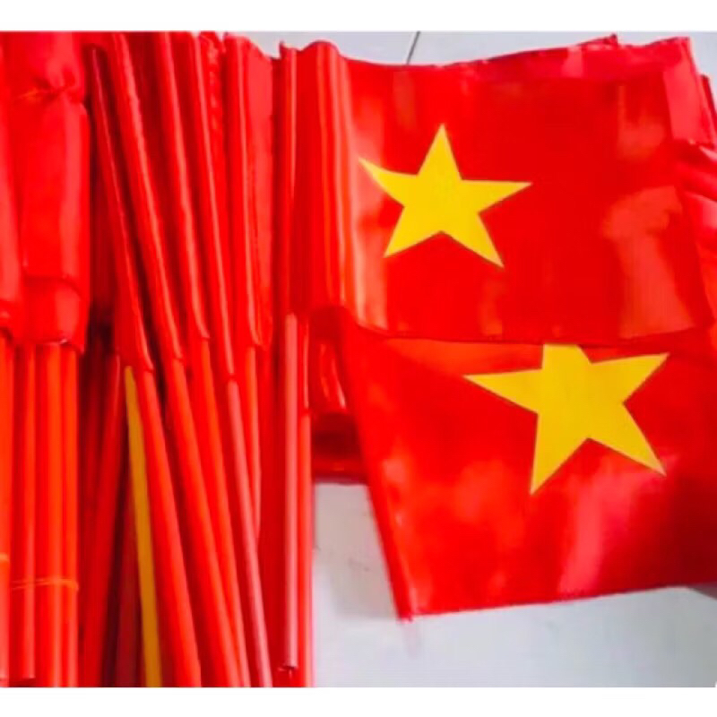 Cờ đỏ sao vàng cầm tay 2 lớp