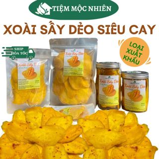 Xoài sấy dẻo siêu cay chua ngọt đậm vị 1 kí hàng xuất khẩu nguyên miếng không xơ ít đường trái cây sấy ăn vặt lành mạnh