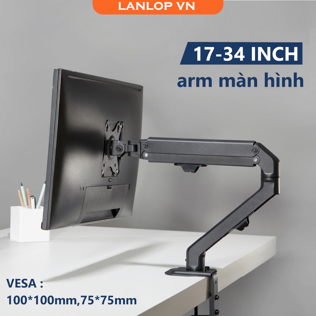 Giá treo arm màn hình 17-34 inch 2-15 kg Xoay 360° và điều chỉnh đa hướng