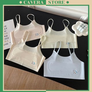 Combo 3 Áo Lá Vải Su 2 Dây Cho Bé Gái (20-57Kg), Áo Lót Thoáng An Toàn Làn Da Nhạy Cảm CAVERA B.898