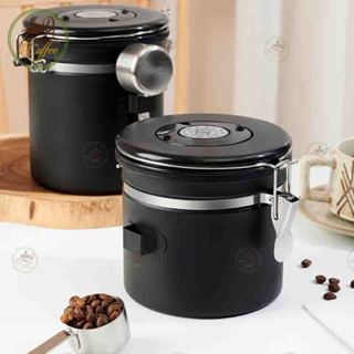  Hộp đựng cà phê 304 inox Tặng muỗng định lượng Hộp đựng cafe 1500ml 1800ml coffee can có theo dõi ngày 