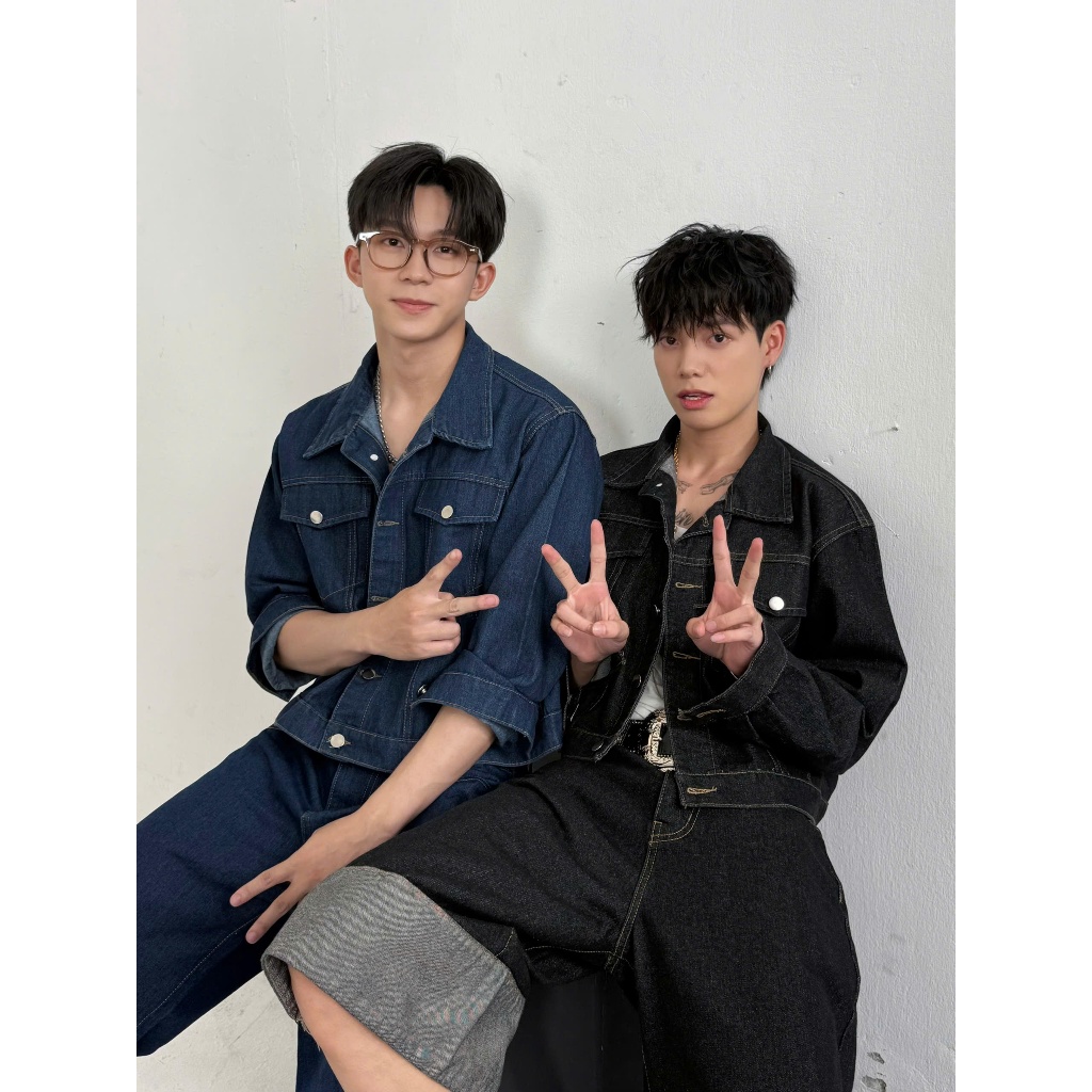 Áo khoác jean Ver 3 Calem.Club form Nam Nữ chất denim có túi trong phong cách trẻ trung năng động | BigBuy360 - bigbuy360.vn