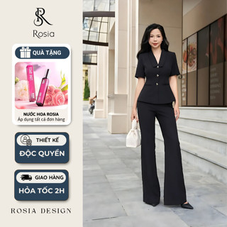 [RS001] Set công sở nữ sang chảnh thiết kế, đồ công sở nữ trẻ trung, vest nữ cao cấp quần ống loe Rosia
