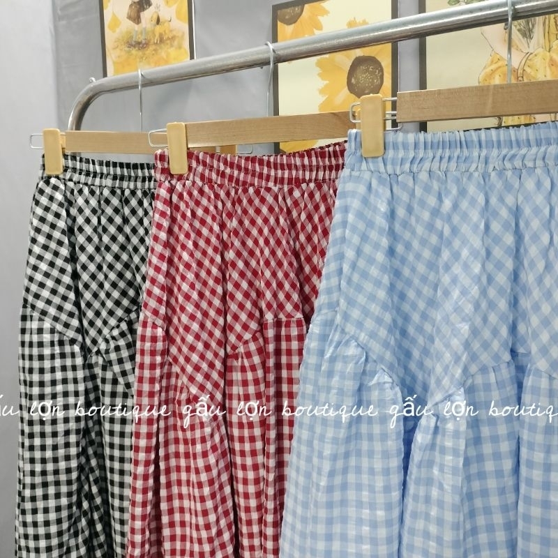 chân váy midi kẻ caro dáng dài hàn quốc | BigBuy360 - bigbuy360.vn