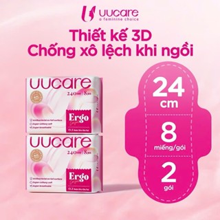 Combo tiết kiệm Băng vệ sinh UUcare Ergo ban ngày 24cm 8 Miếng